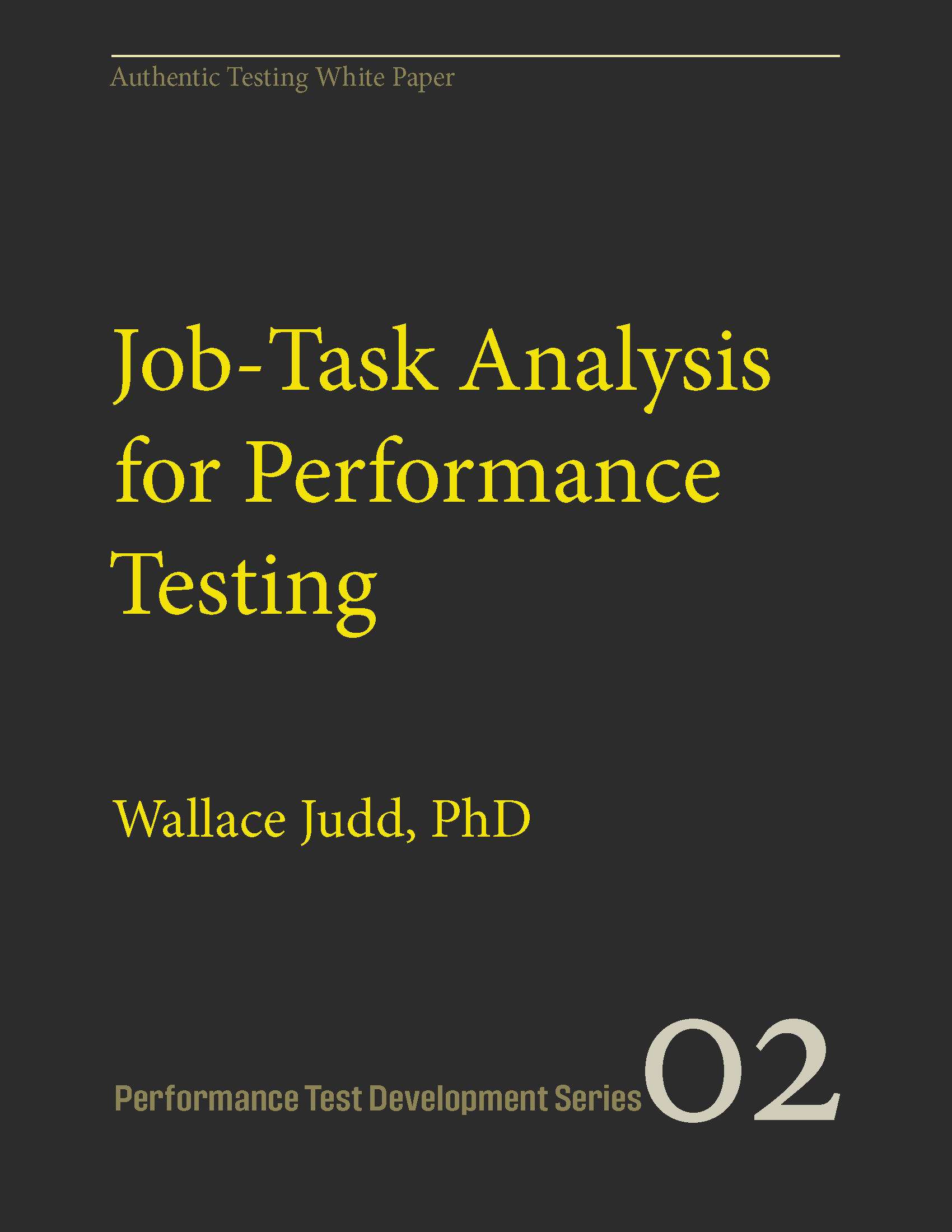 02. Job-Task Analysis for Performance Testing