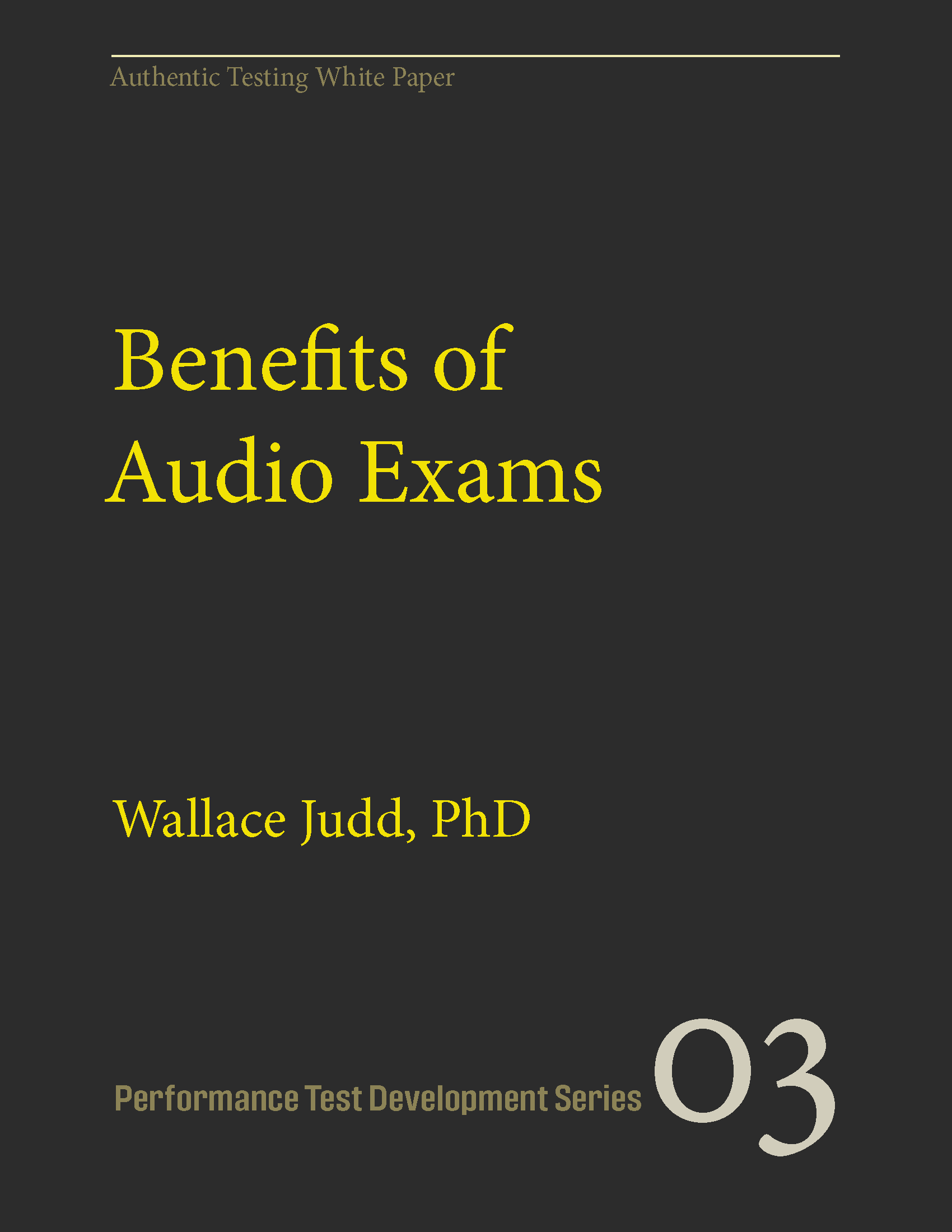 03. Benefits of Audio Exams