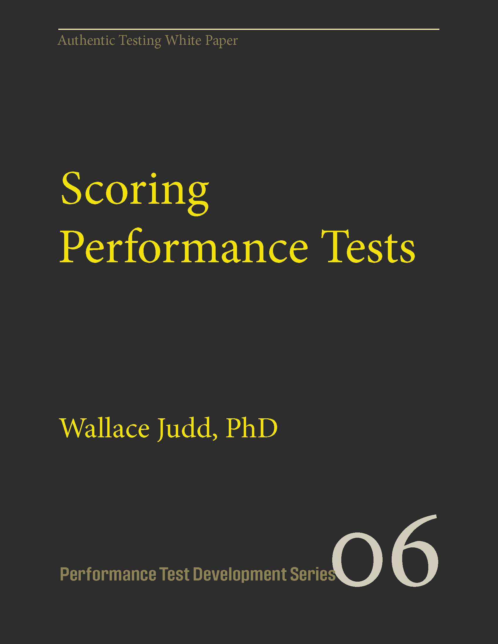 PTSD 06 Scoring Performance Tests